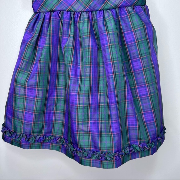 Chaps Plaid Purple & Green Dress Size 9m - Picture 4 of 8